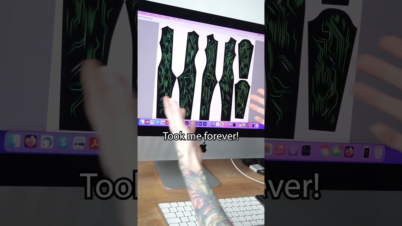 I made a custom printed bodysuit #sewing #cosplay #systemshock