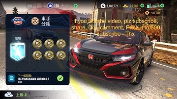 Honda civic type R | Under Ground Rivals- Country Mile | NFS: No Limits | Tries A to S