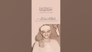 من سورة المائدة - الشيخ محمد صديق المنشاوي ❤️