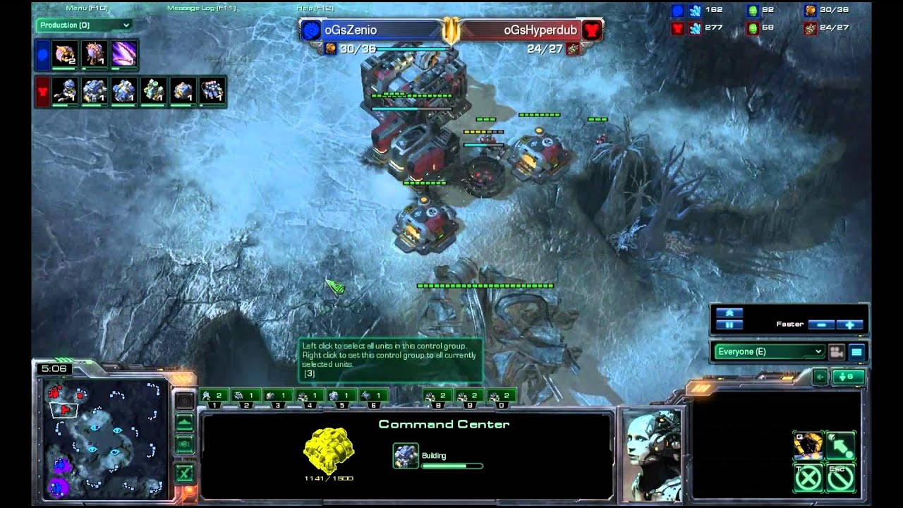 (HD) G3 oGsHyperdub vs oGsZenio crevasse Starcraft 2