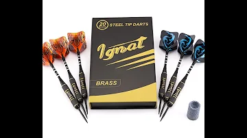 Ignat Games Steel Tip Darts Set for 2 Players (6 pcs)