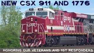 New CSX 911 and 1776 Locomotives + NS Train w DPU's