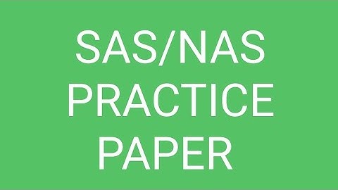 Class 3 SAS Practice Paper With Solution || NAS|SAS Edulife || NAS Paper