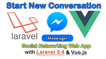 #6 Private Chat system || Start new conversation || Social Network in Laravel 5.4 & Vue.js