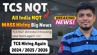 🔥TCS NQT Big News | TCS Hiring Again (All India NQT) | Test In Mid May 2026 | TCS NQT 2026 Hiring