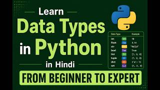 Data Types in Python Made Easy in Hindi: Syntax and full details of all data types used in Python