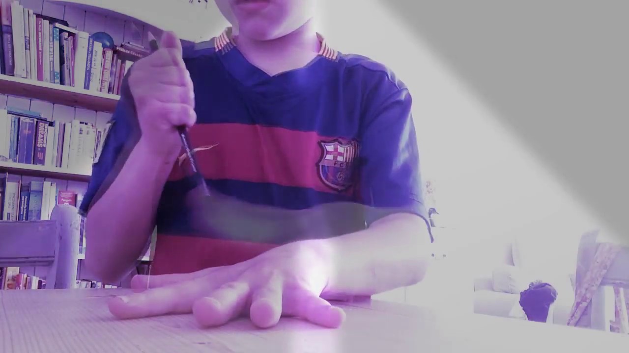 Kid playing the knife game YouTube