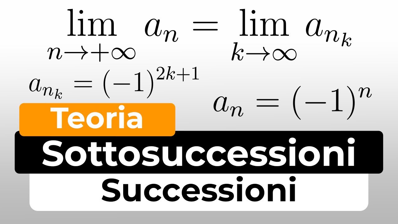 Sottosuccessioni Spiegate dalla teoria alla pratica con teorema riguardante il limite | Successioni