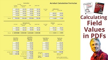 Calculating Field Values in Acrobat Pro DC