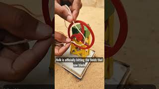 DIY Mini Tractor Hay Cutter in Action! 🚜🌾 #shorts #miniature #diy #minitractor #farming #tinyfarm