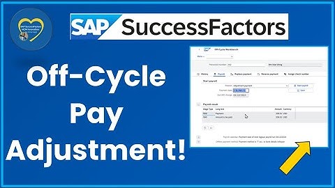 How to run an Adjustment in SAP Payroll (Off-Cycle): Step-by-Step ECP Tutorial