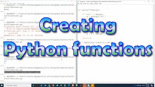 A full tutorial on creating functions in Python