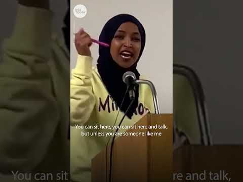 Rep. Ilhan Omar heckled, called a 'warmonger' at event in Minnesota | USA TODAY #Shorts