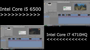 Intel Core i5 6500 vs Intel Core i7 4710HQ Rendering video in Sony Vegas