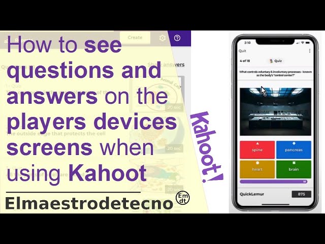 Kahoot! live game: see questions on player's screen – Help and Support  Center