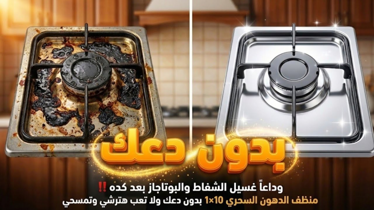 وداعاً غسيل الشفاط والبوتاجاز بعد كده ‼️منظف الدهون السحري 10×1 بدون دعك ولا تعب هترشي وتمسحي