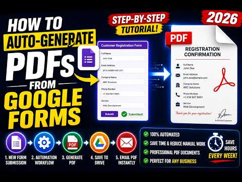 How to Auto-Generate PDFs from Google Forms (Step-by-Step) | Complete Beginner Tutorial (2026)