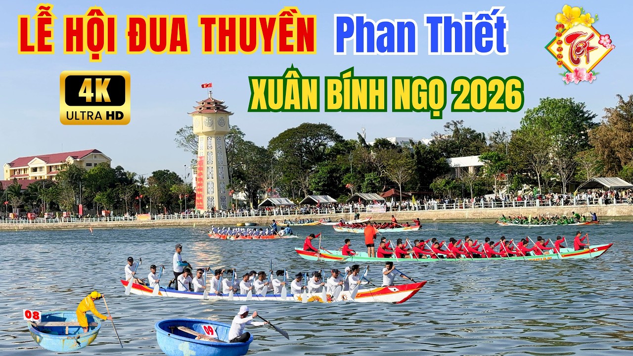 🔥 Bùng Nổ Cả Bờ Sông! Hàng Ngàn Người Đổ Về Xem Đua Thuyền Phan Thiết Xuân 2026 🚩