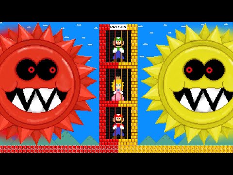 Mario, Luigi and Peach Prison Escape vs Mega Grrrol Gold x Red Calamity