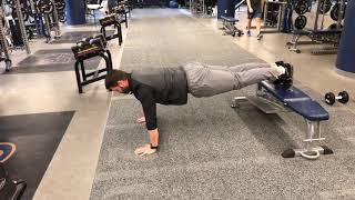 Feet elevated push up ISO