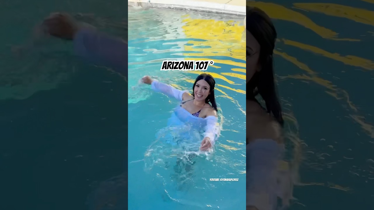 Arizona weather is no joke! #viralshort #swimmingpool #foryou #viralshort
