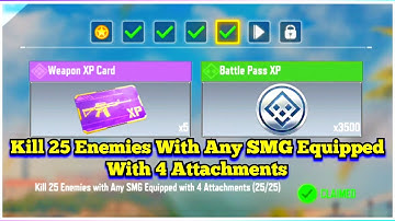 Call Of Duty Mobile Kill 25 Enemies With Any SMG Equipped With 4 Attachments Task Complete