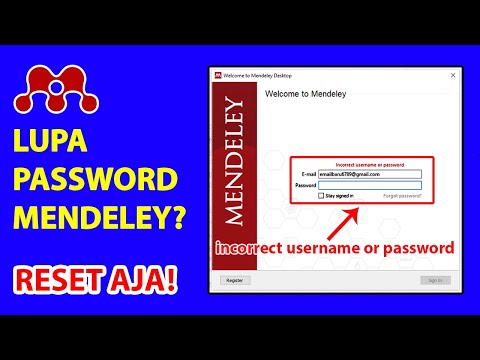 Cara Mengatasi Lupa Password pada Mendeley | Mendeley Password Reset