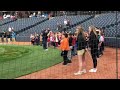 Norton Elementary Students sing national anthem