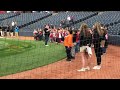 Norton Elementary Students sing national anthem