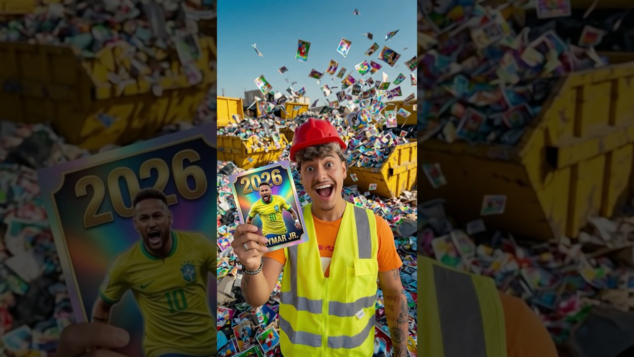 ENCONTREI A FIGURINHA LEGEND DO NEYMAR NO MEIO DO LIXO!