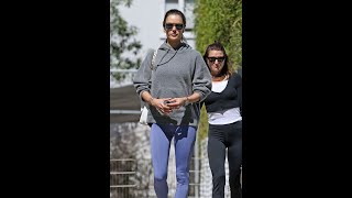 Alessandra Ambrosio leaving pilats class after partying at brazilian Carnaval