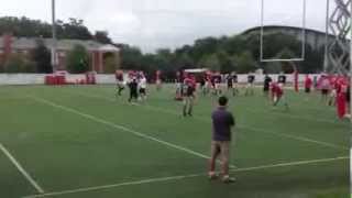 Passing drill at Friday's practice