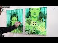 Art production process  green frame of mind 02  bartosz beda