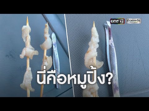 หมูปิ้งไม้ละ 5 บาท นึกว่าหนังหมูเสียบไม้ | ข่าวเช้าช่องวัน | ข่าวช่องวัน