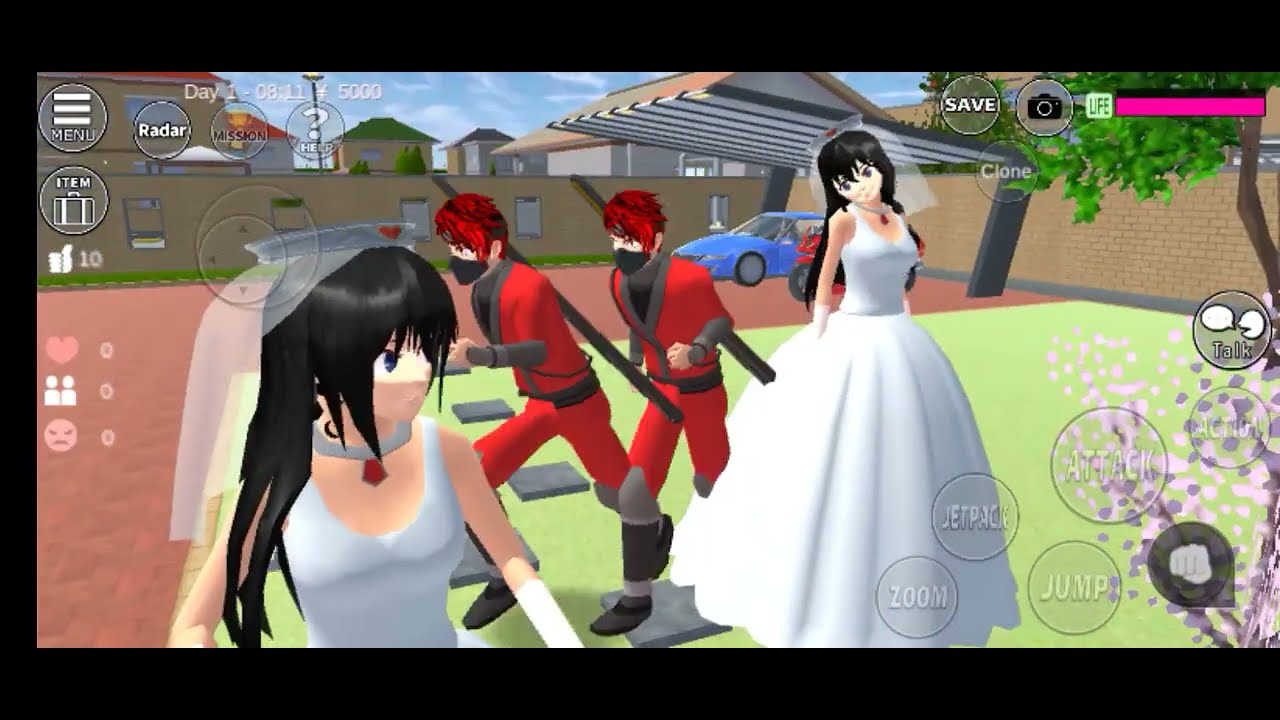 Ninja Taiga Dan Pengantinnya || sakura school simulator 