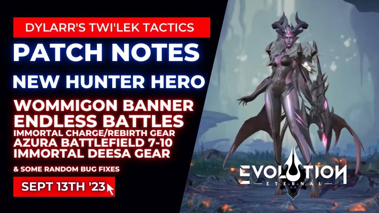 Let's Discuss the Eternal Evolution Patch Notes | ARCADIA DEBUTS | Sept 13th '23