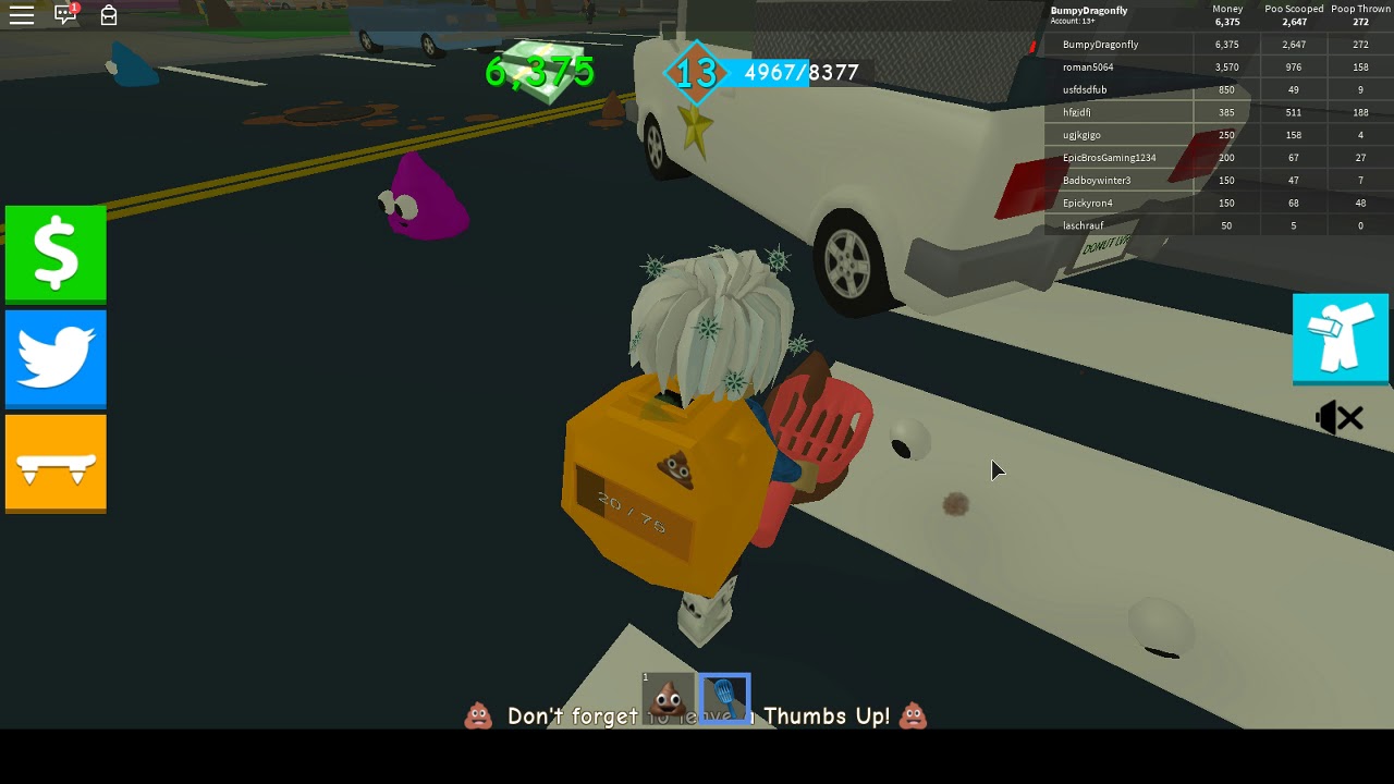 Roblox Jetpack Poop Scooping Simulator YouTube