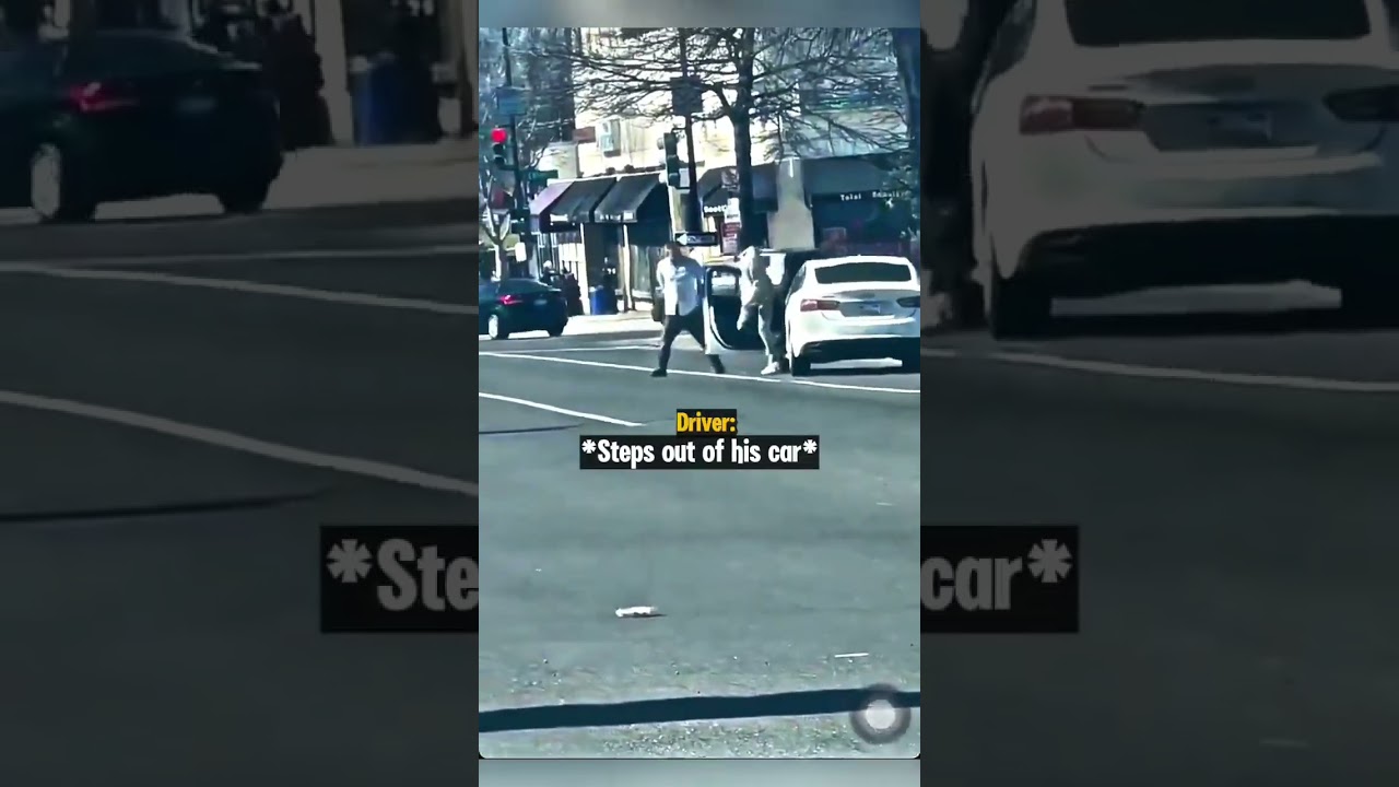 Road Rager Man Hits Drivers Car Window