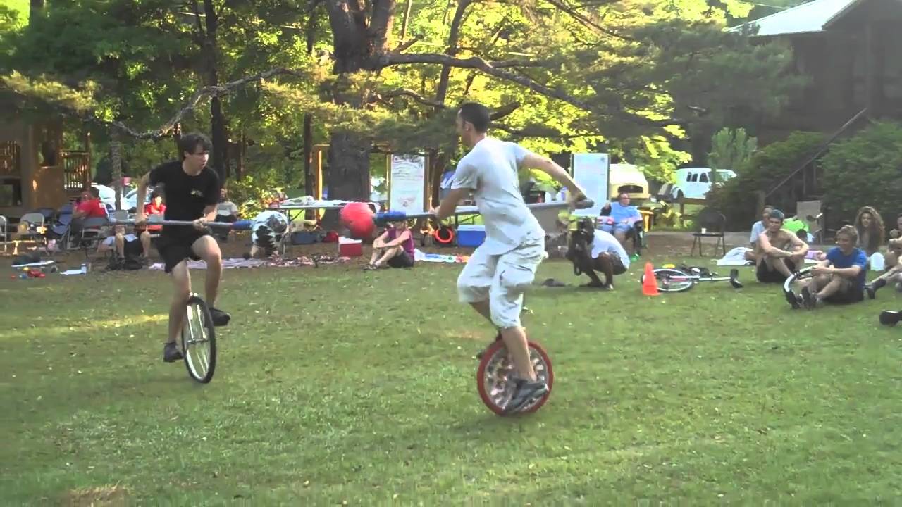 Unicycle Jousting YouTube