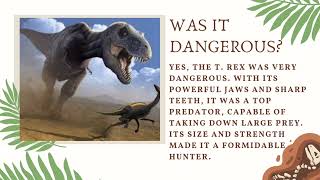 The T-Rex Dinosaurs Extinct Animals Research And Presentation