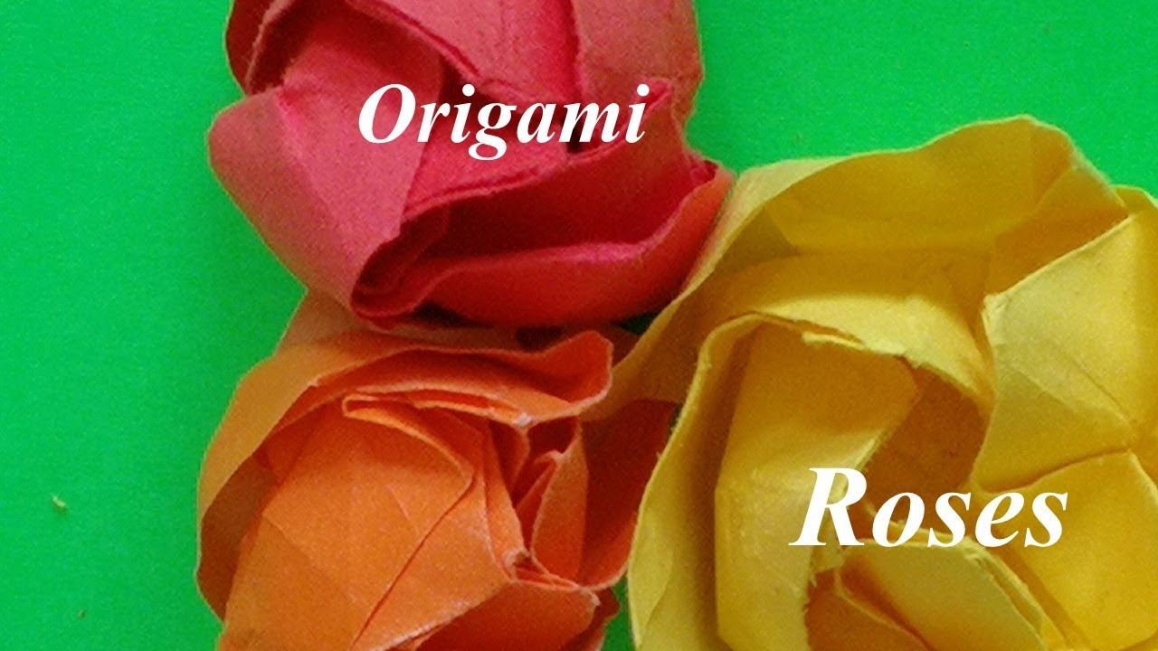 Wet folding origami flower rose YouTube