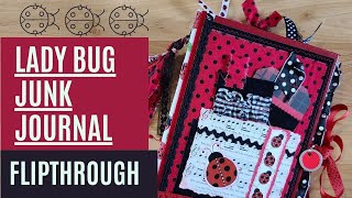 Lady Bug Junk Journal: Flipthrough
