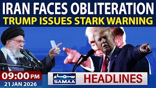 Trump Threatens to Erase Iran | Says Assassination Attempt Means Destruction | 9 PM Headlines