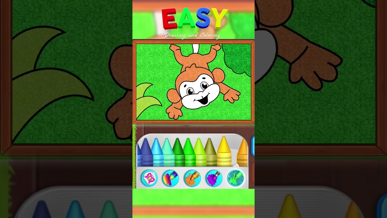 Coloring Games: Cute Monkey Coloring for Kids