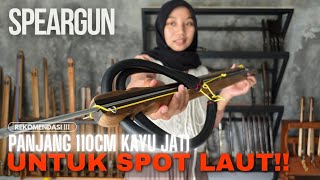 PERFECT FOR SEA SPOT!! 110cm Fish Arrow Speargun Made of Teak and Rosewood Laminate!