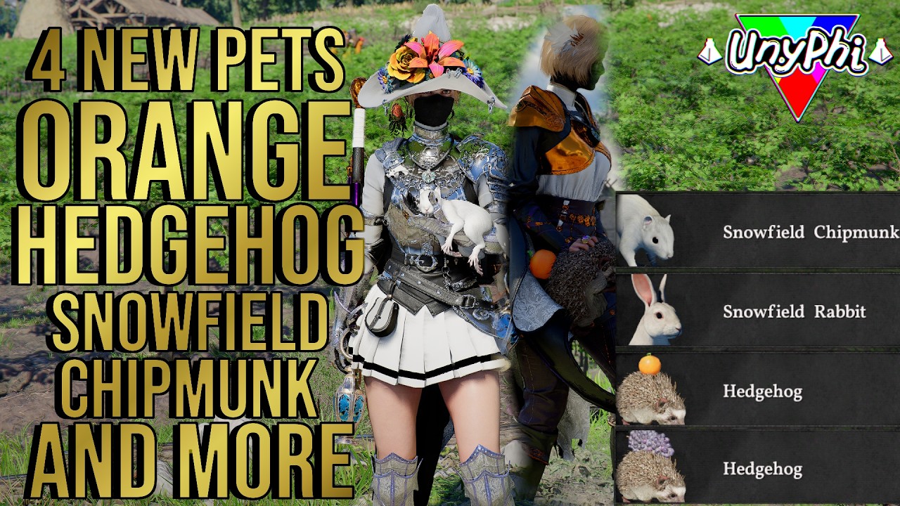 Chipmonk Rabbit Mix Orange Hedgehog Pet + Snowfield Chipmunk & Rabbit - Crimson Desert ...