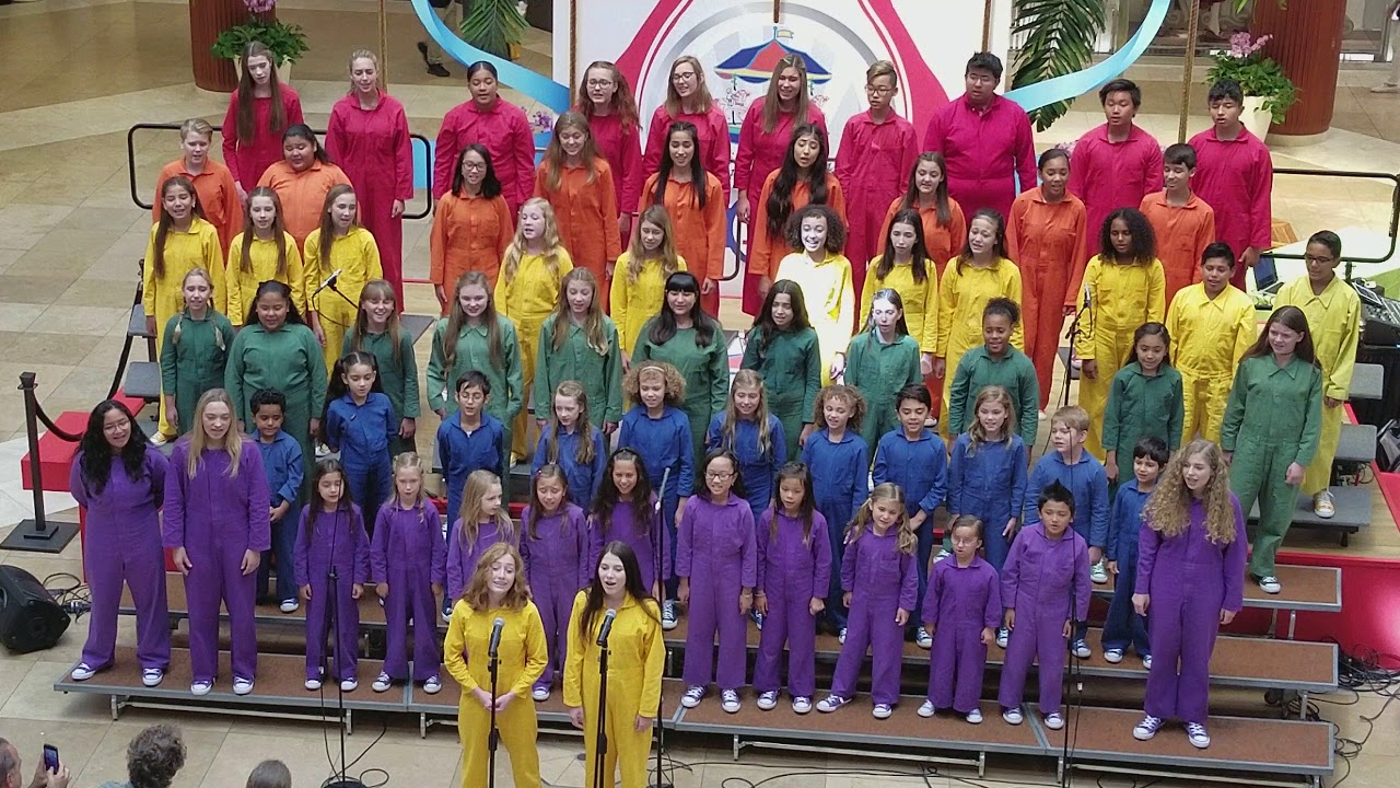 Voices of Hope children's choir at South Coast Plaza.