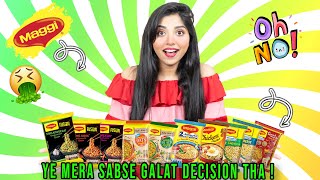 MIXING all types of MAGGI Together & EATING IT!! | *Went terribly wrong*