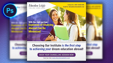 Display Ads Banner Design | Education Display Ads Banner Design | How To Make Display Ad | Photoshop