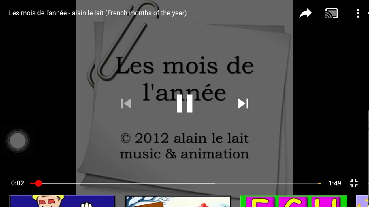 Months Of The Year Song In French 7576785657 YouTube
